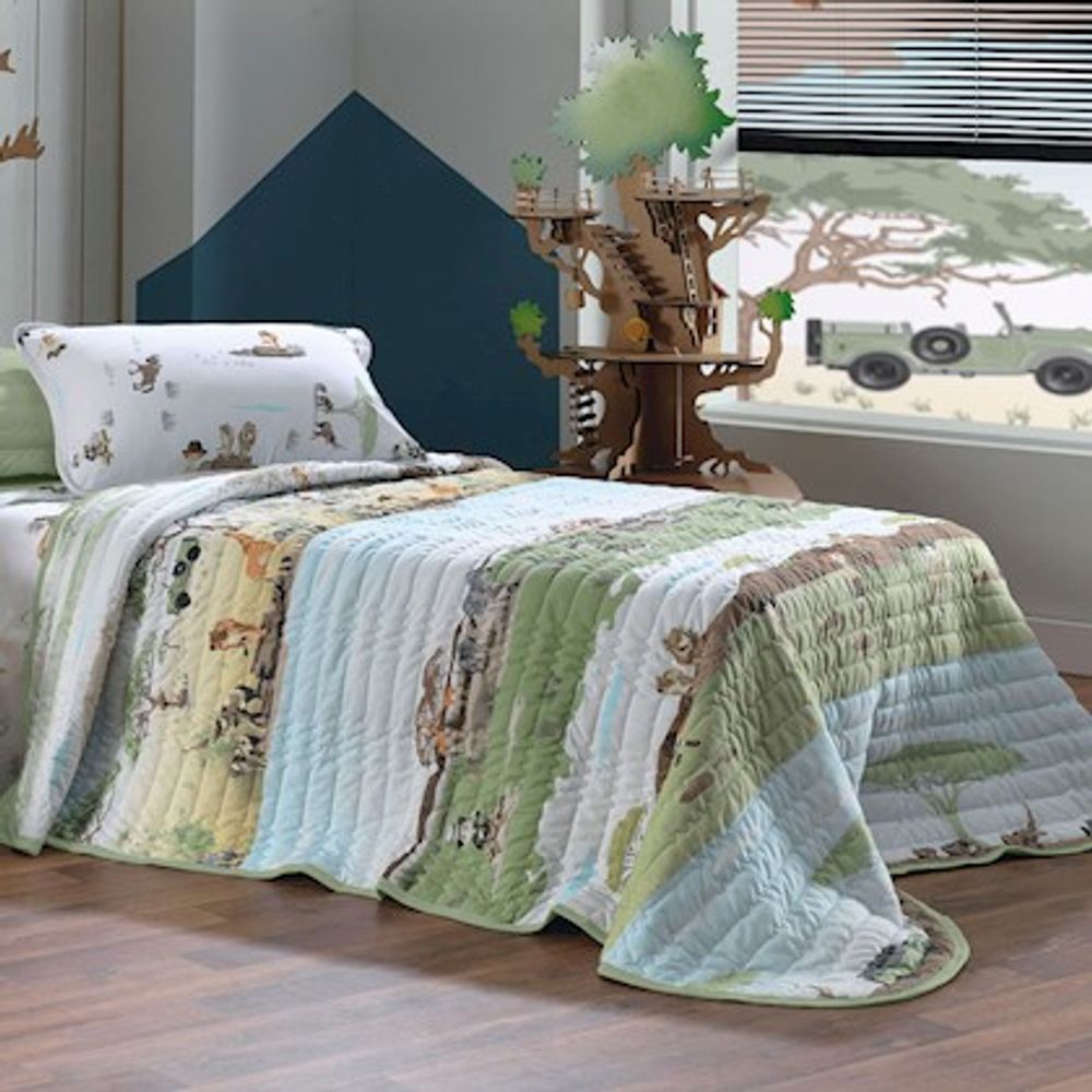 Colcha Infantil Kit Altenburg Mundo Kids Malha Safari Casa America
