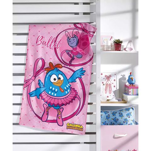 toalha-infantil-dohler-felpuda-galinha-pintadinha-rosa